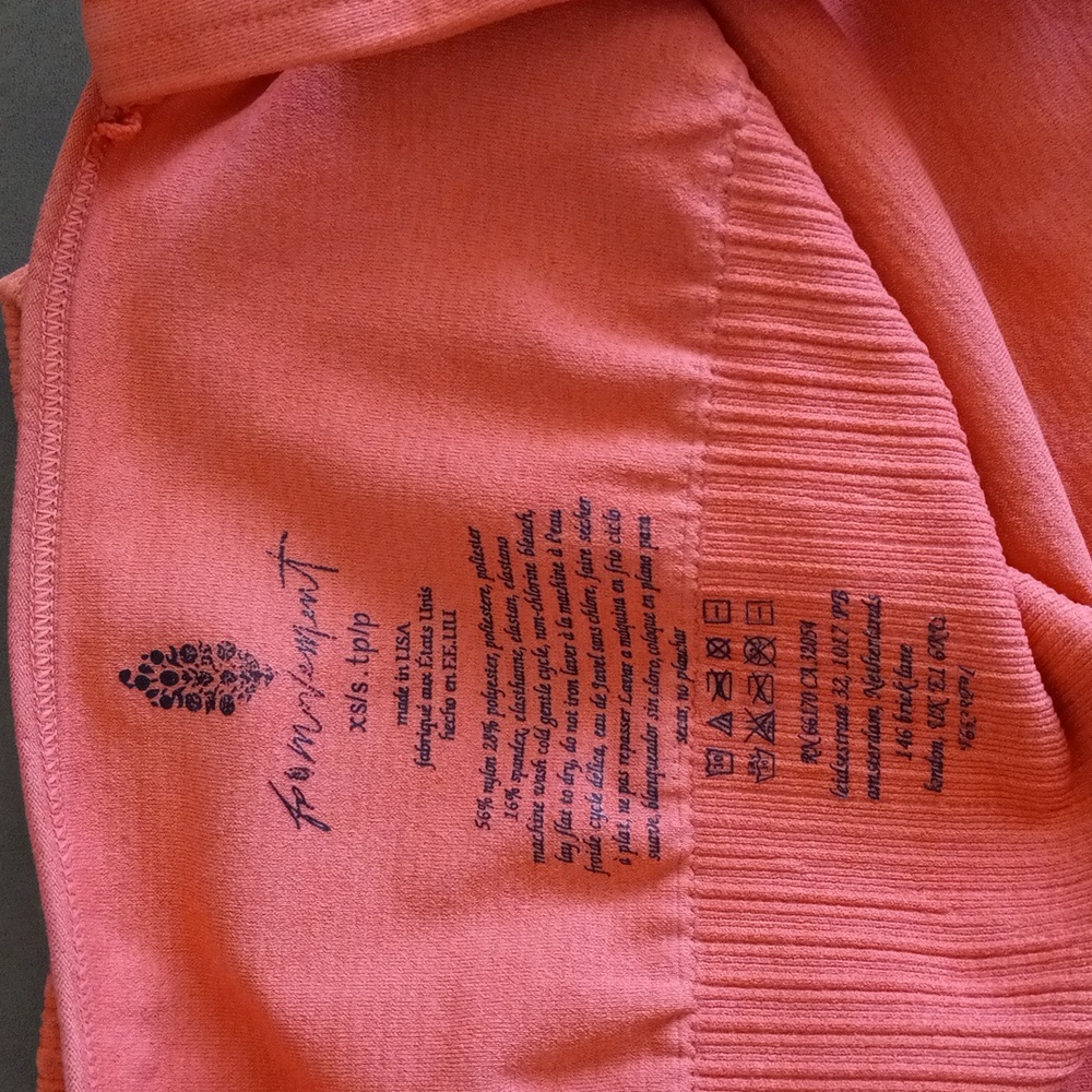 🔥 NWOT!! 🔥  Free People Good Karma Crop Top Coral Size XS - Picture 8 of 8